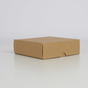Kartong med lock & botten - Brun M - Bild 1