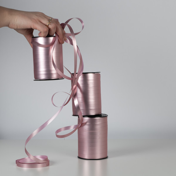 Presentband Matt Metallic - Gammelrosa 3-pack