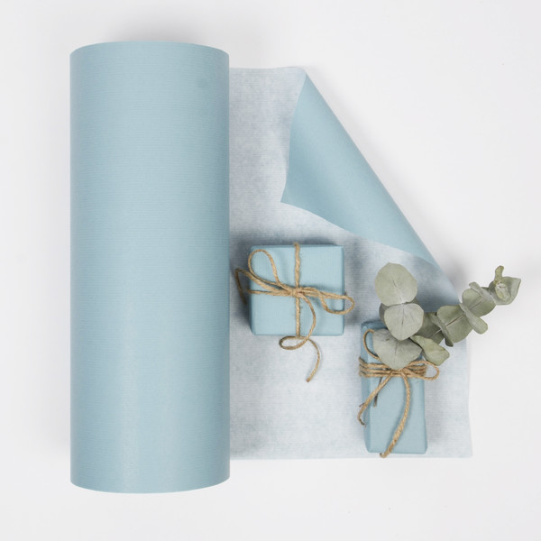 Presentpapper - Turkos ribbat