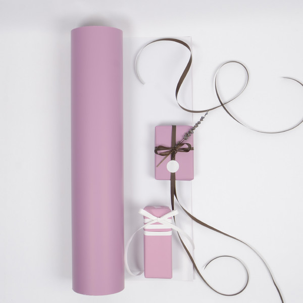 Presentpapper - Rosa matt