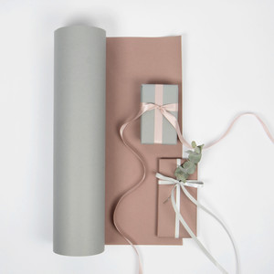 Presentpapper - Grå / Dusty Pink