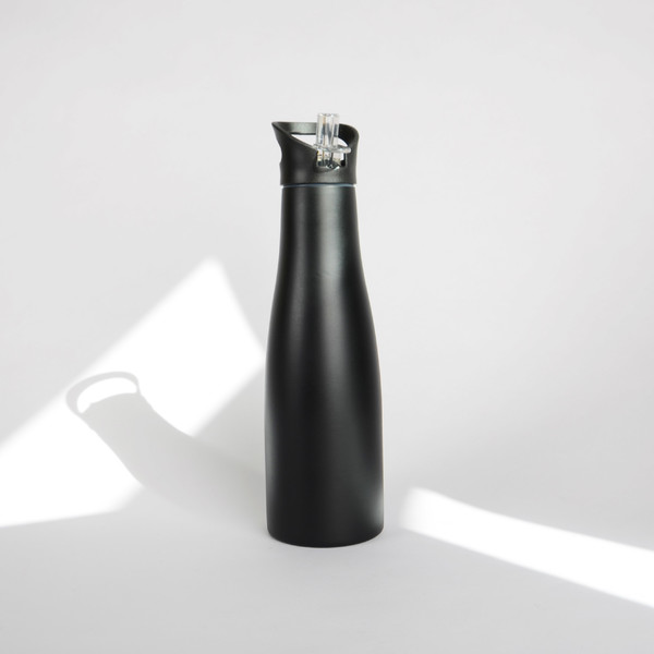 Vattenflaska Metall, Lock med pip, 630ml