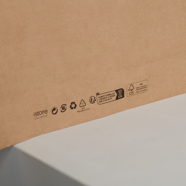 E-handelspåse Papper, V-botten T/R - Medium (400st/fp)
