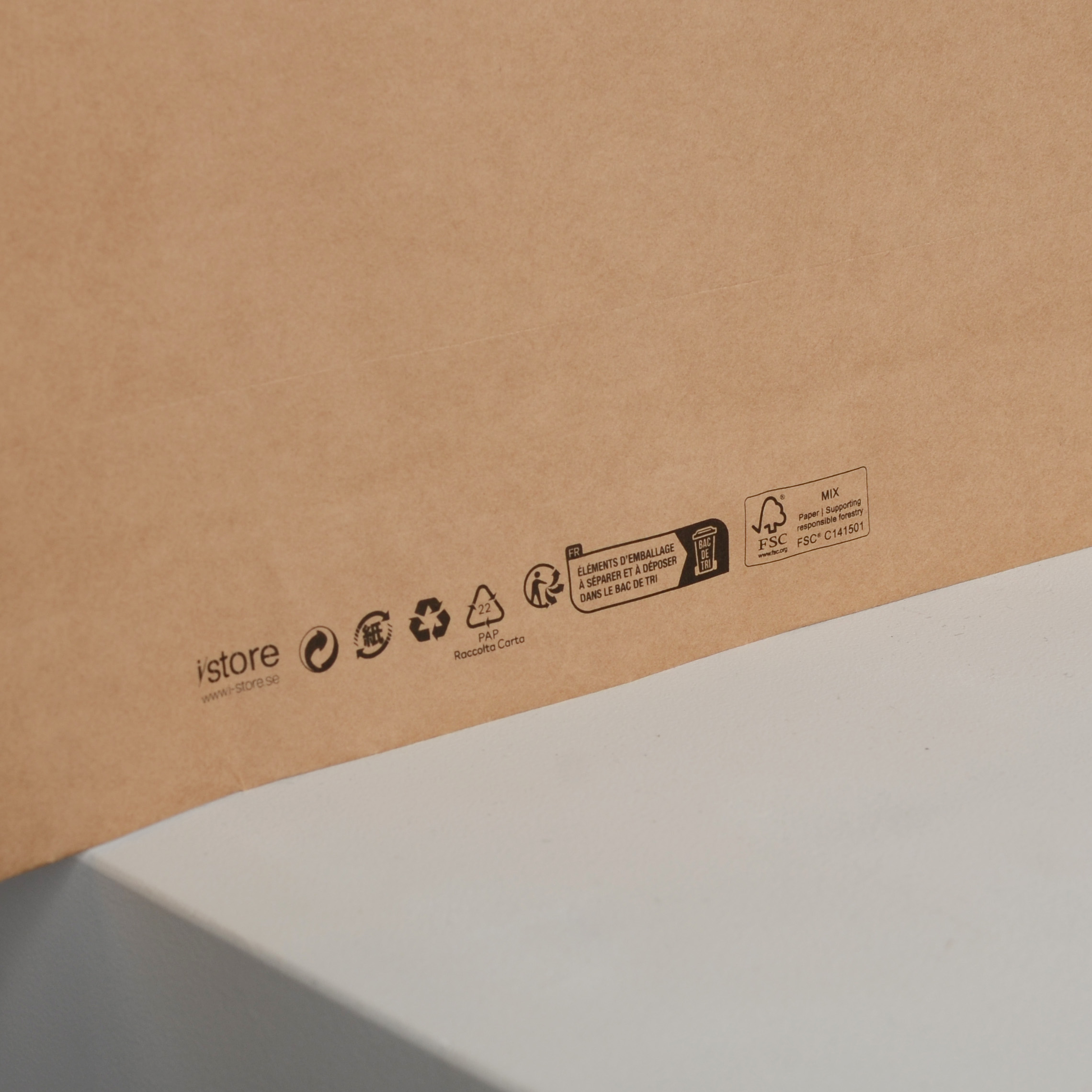 E-handelspåse Papper, V-botten T/R - Medium (400st/fp) - Bild 2