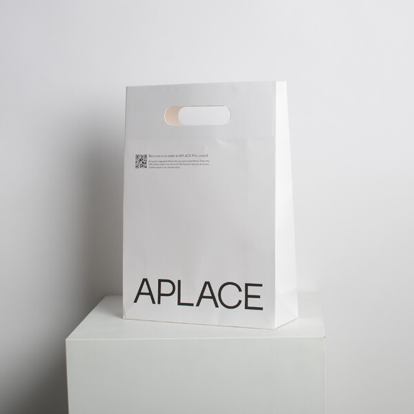 APLACE - Exklusiv papperspåse stansat handtag S (200st/fp)