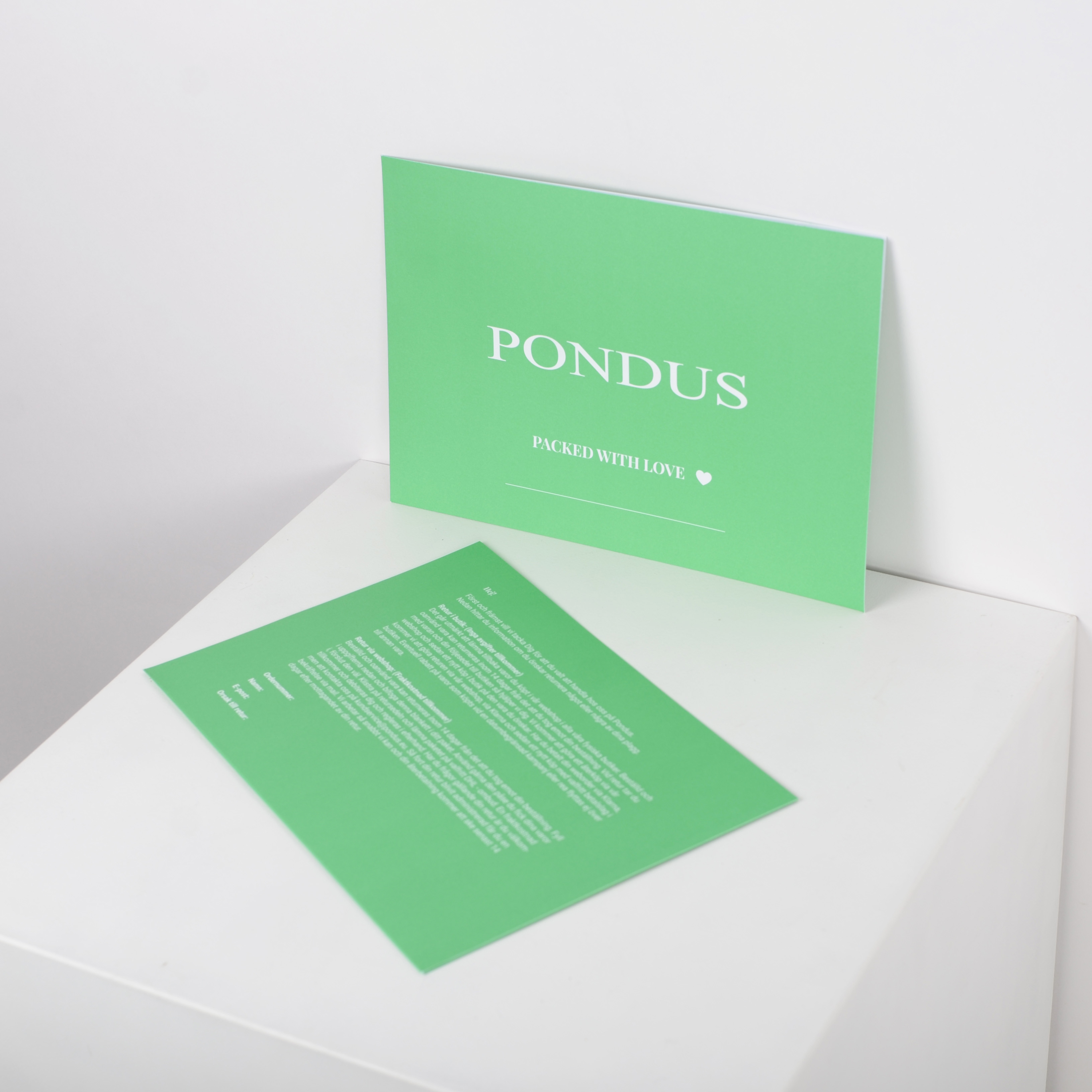 PONDUS - Ficka e-handel GREEN (100st/fp)