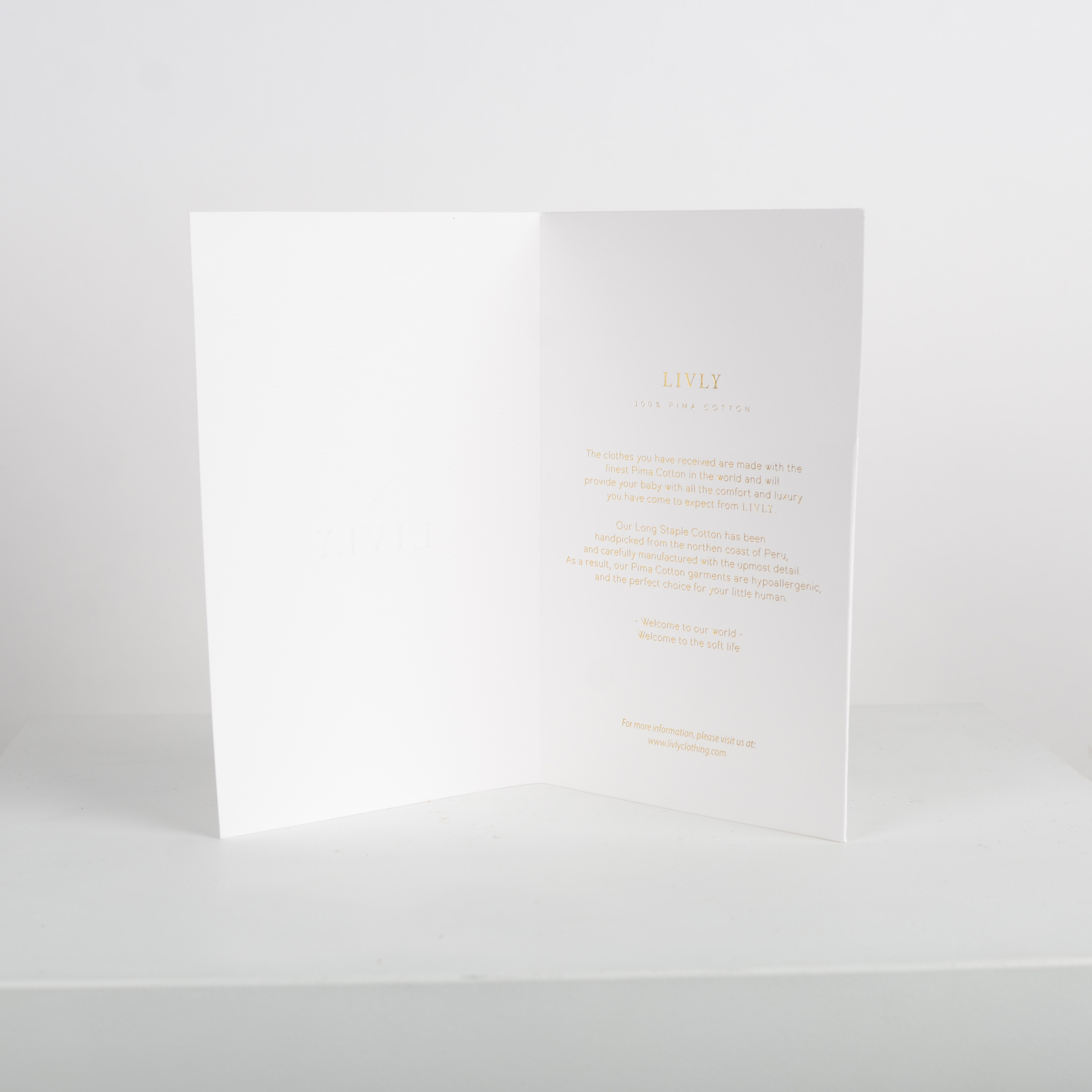 Livly - Folder / Pima Cotton - 1000st/fp - Bild 1