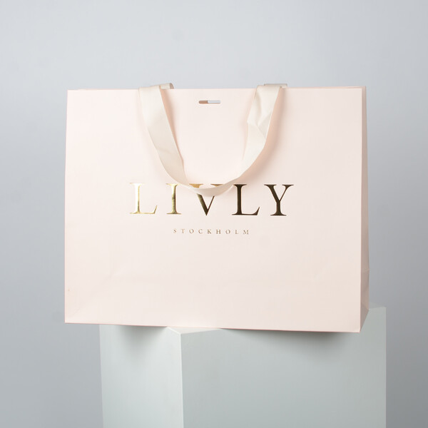 LIVLY - Exklusiv Papperspåse Rosa, Large 100st/fp